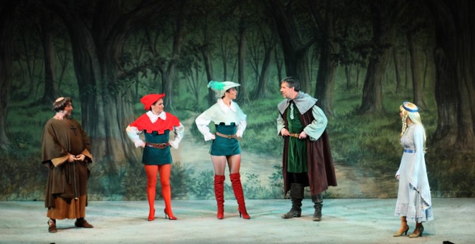 Broxbourne Theatre Company Pantomime: Friar Tuck, Will Scarlet, Robin Hood, Little John and Maid Marian